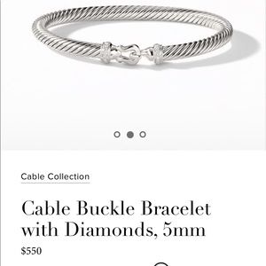 David Yurman Cable Bracelet with Diamonds